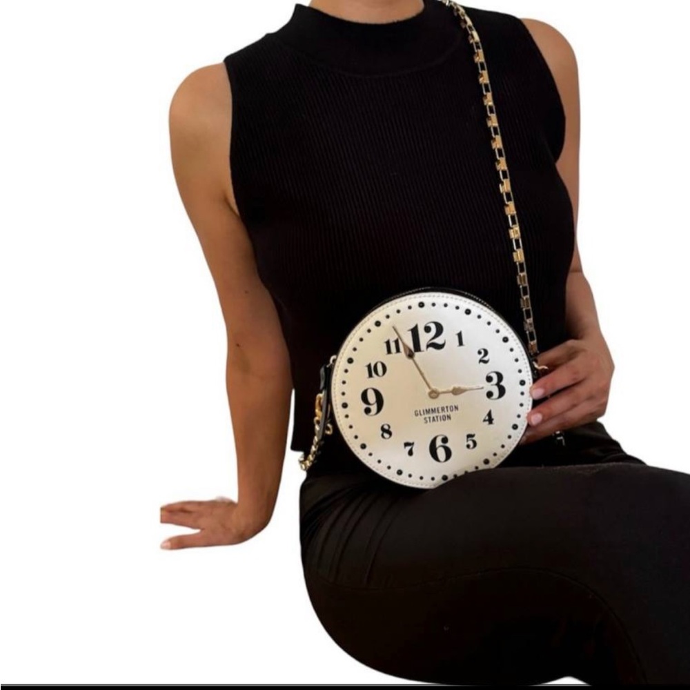 Kate Spade Black and White Clock Bag